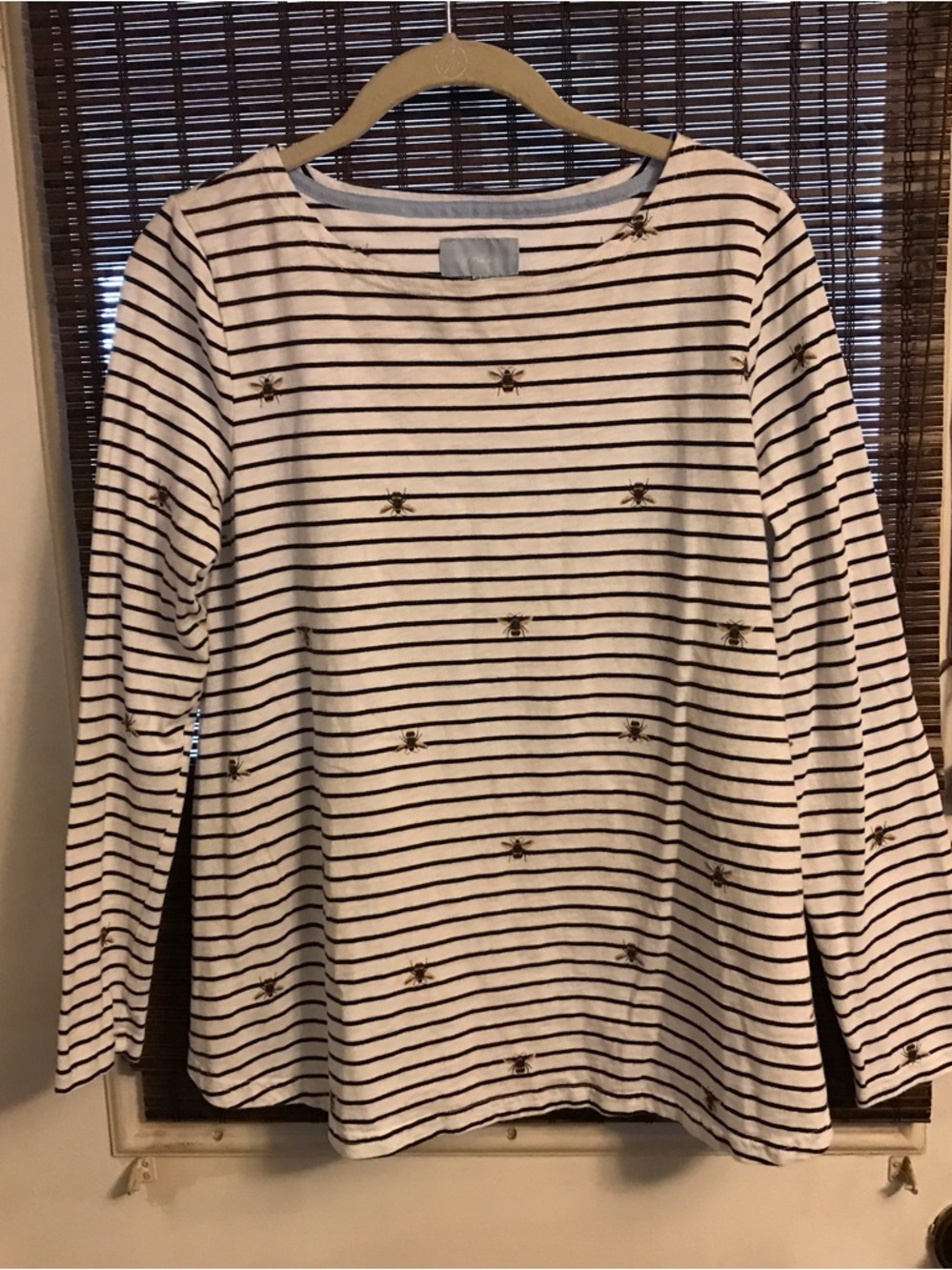 Joules Clothing Striped Bee Long Sleeve Top Cotton Honeybee Blouse Women’s US 12 - Picture 1 of 6